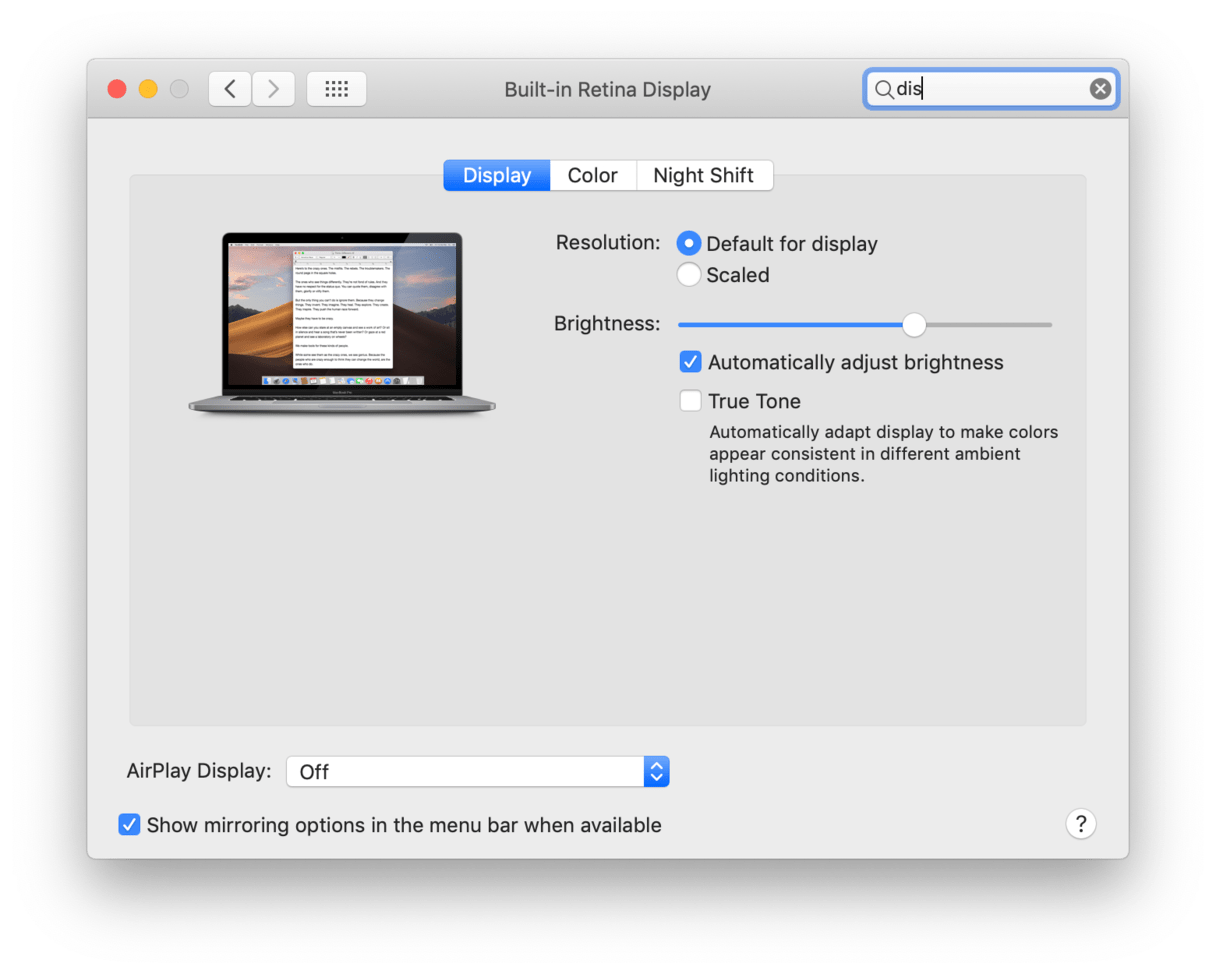 Ändern der Einstellungen „Displays“ auf dem Mac Apple Support
